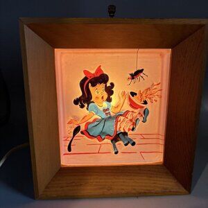 Vtg Little Miss Muffet Night Light Lamp Levinson Underwriters Lab Electric 7x7